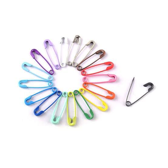 HIGH HIGH QUALITY COLOURFUL SAFETY PINS PACK OF 25