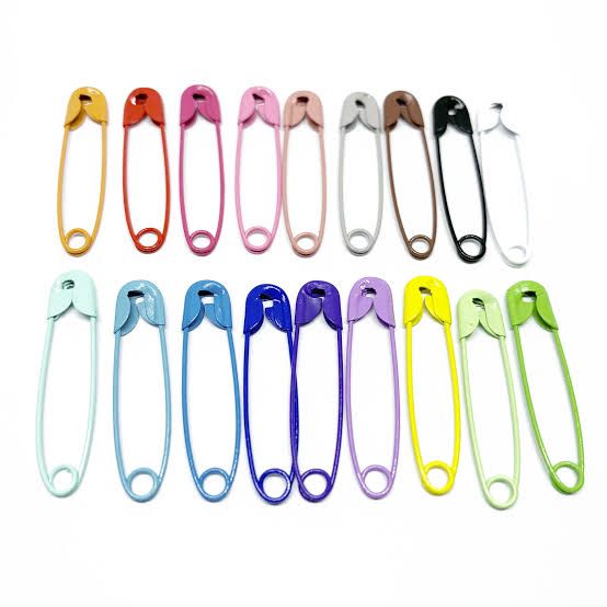 HIGH HIGH QUALITY COLOURFUL SAFETY PINS PACK OF 25